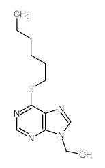 9H-Purine-9-methanol,6-(hexylthio)-结构式