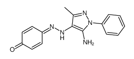 4-[(5-amino-3-methyl-1-phenylpyrazol-4-yl)hydrazinylidene]cyclohexa-2,5-dien-1-one结构式