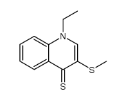 1-ethyl-3-methylthio-4-thioxo-1,4-dihydroquinoline结构式