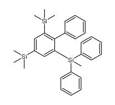 1-methyl(diphenyl)silyl-2-phenyl-3,5-bis(trimethylsilyl)benzene结构式