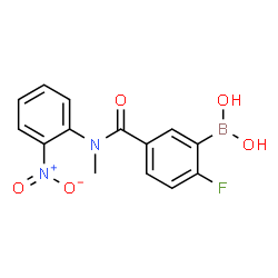 2-Fluoro-5-[N-methyl-N-(2-nitrophenyl)carbamoyl]benzeneboronic acid structure