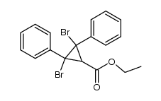 ethyl 2,3-dibromo-2,3-diphenylcyclopropanecarboxylate结构式