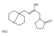 N-(1,2,3,5,6,7-hexahydropyrrolizin-8-ylmethyl)-2-(2-oxopyrrolidin-1-yl)acetamide,hydrochloride结构式