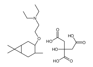 N,N-diethyl-2-[[(1R,3S,4S,6R)-3,7,7-trimethyl-4-bicyclo[4.1.0]heptanyl]oxy]ethanamine,2-hydroxypropane-1,2,3-tricarboxylic acid Structure
