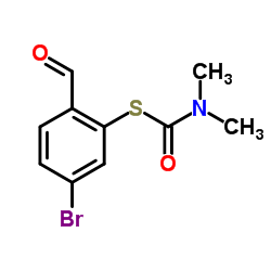 S-(5-Bromo-2-formylphenyl) dimethylcarbamothioate Structure