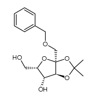 1-O-benzyl-2,3-O-isopropylidene-α-L-sorbofuranose结构式
