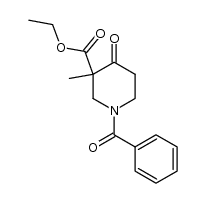 ethyl 1-benzoyl-3-methyl-4-oxo-3-piperidinecarboxylate结构式