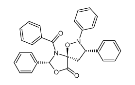 (3S,5S,7R)-6-Benzoyl-2,3,7-triphenyl-1,8-dioxa-2,6-diazaspiro(4.4)nonan-9-one Structure