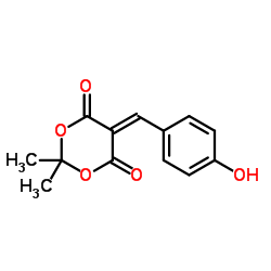 Malonic acid, (p-hydroxybenzylidene)-, cyclic isopropylidene ester Structure