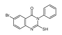 6-BROMO-2-MERCAPTO-3-PHENYLQUINAZOLIN-4(3H)-ONE structure