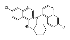 (1S,2R)-1-N,2-N-bis(7-chloroquinolin-4-yl)cyclohexane-1,2-diamine结构式