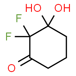 Cyclohexanone,2,2-difluoro-3,3-dihydroxy- Structure