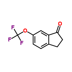 2,3-Dihydro-6-(trifluoromethoxy)-1H-inden-1-one Structure