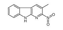 2-Nitro-3-methyl-9H-pyrido[2,3-b]indole结构式