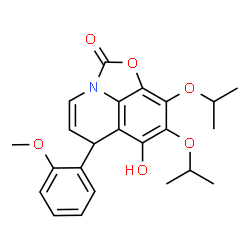 2H,6H-Oxazolo[5,4,3-ij]quinolin-2-one,7-hydroxy-6-(2-methoxyphenyl)-8,9-bis(1-methylethoxy)- Structure