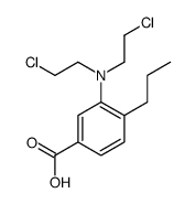 3-[bis(2-chloroethyl)amino]-4-propylbenzoic acid Structure
