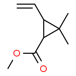 Cyclopropanecarboxylic acid, 3-ethenyl-2,2-dimethyl-, methyl ester (9CI)结构式