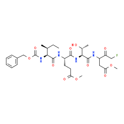 Z-Ile-Glu(OMe)-Thr-DL-Asp(OMe)-fluoromethylketone Structure