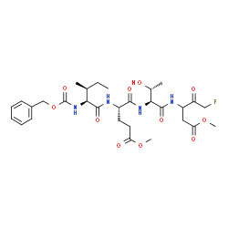 Z-Ile-Glu(OMe)-Thr-DL-Asp(OMe)-fluoromethylketone结构式