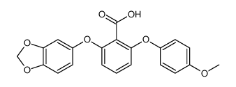 2-(1,3-benzodioxol-5-yloxy)-6-(4-methoxyphenoxy)benzoic acid Structure