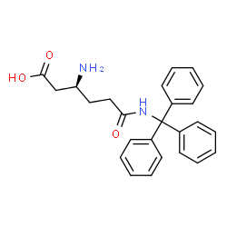 (S)-3-amino-6-oxo-6-(tritylamino) hexanoic acid Structure