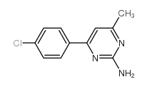 4-(4-氯苯基)-6-甲基嘧啶-2-胺结构式