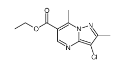 3-Chloro-2,7-dimethyl-pyrazolo[1,5-a]pyrimidine-6-carboxylic acid ethyl ester Structure
