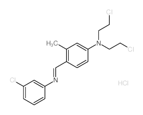 m-Toluidine, N, N-bis (2-chloroethyl)-4-[N-(m-chlorophenyl)formimidoyl]-, monohydrochloride结构式