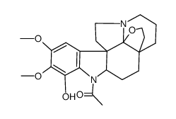 19,21-Epoxy-15,16-dimethoxy-1-acetylaspidospermidin-17-ol Structure