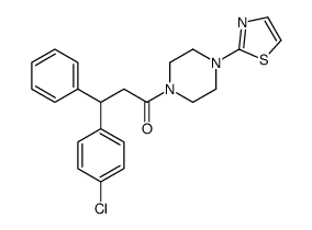 3-(p-Chlorophenyl)-3-phenyl-1-[4-(2-thiazolyl)-1-piperazinyl]-1-propanone结构式
