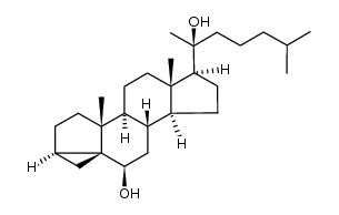 6β,20α-Dihydroxy-3α,5-cyclo-5α-cholestan结构式