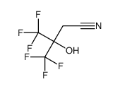 4,4,4-trifluoro-3-hydroxy-3-(trifluoromethyl)butanenitrile Structure