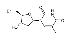 5’-bromo-5’-deoxythymidine Structure