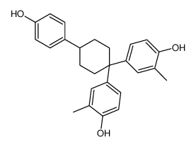 4-[1-(4-hydroxy-3-methylphenyl)-4-(4-hydroxyphenyl)cyclohexyl]-2-methylphenol结构式