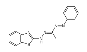1-benzothiazol-2-yl-3-methyl-5-phenyl-formazan结构式