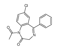 1-acetyl-7-chloro-5-phenyl-3H-1,4-benzodiazepin-2-one Structure