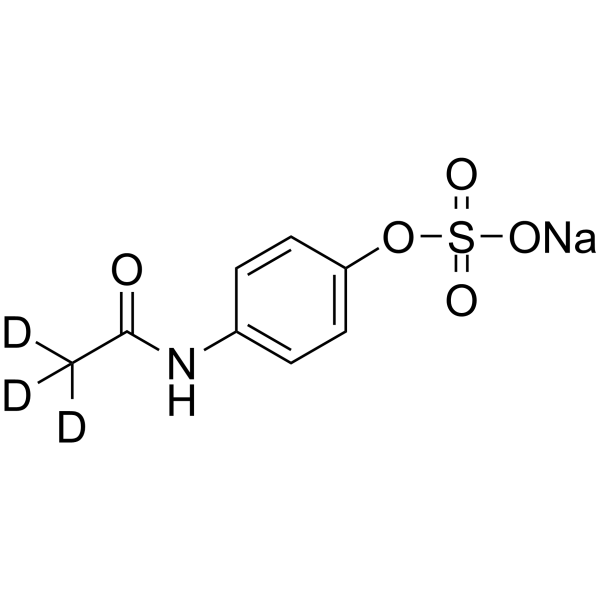 N-(4-Hydroxyphenyl)acetamide sulfate-d3 sodium Structure