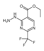 ETHYL 4-HYDRAZINO-2-(TRIFLUOROMETHYL)PYRIMIDINE-5-CARBOXYLATE structure