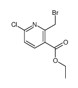 ethyl 2-(bromomethyl)-6-chloronicotinate结构式