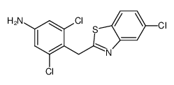 3,5-Dichloro-4-(5-chloro-benzothiazol-2-ylmethyl)-phenylamine结构式