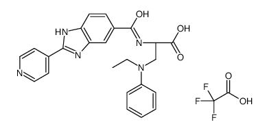 L-Alanine, 3-(ethylphenylamino)-N-[[2-(4-pyridinyl)-1H-benzimidazol-6-yl]carbonyl]-, CF3COOH salt structure