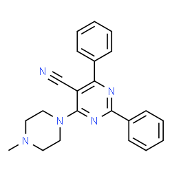 4-(4-METHYLPIPERAZINO)-2,6-DIPHENYL-5-PYRIMIDINECARBONITRILE structure