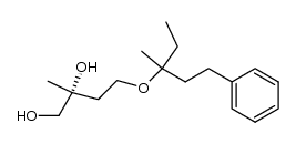 4-(1-ethyl-1-methyl-3-phenylpropoxy)-2-methylbutane-1,2-diol结构式
