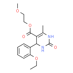 2-Methoxyethyl 4-(2-ethoxyphenyl)-6-methyl-2-oxo-1,2,3,4-tetrahydro-5-pyrimidinecarboxylate Structure