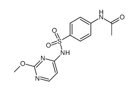 4-acetylamino-N-(2-methoxy-4-pyrimidinyl)benzenesulfonamide结构式