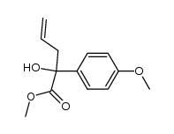 methyl 2-hydroxy-(4'-methoxyphenyl)-4-pentenoate结构式
