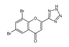 6,8-dibromo-2-(2H-tetrazol-5-yl)chromen-4-one Structure