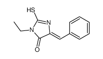 5-benzylidene-3-ethyl-2-sulfanylideneimidazolidin-4-one结构式