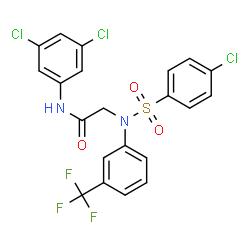 2-[[(4-CHLOROPHENYL)SULFONYL]-3-(TRIFLUOROMETHYL)ANILINO]-N-(3,5-DICHLOROPHENYL)ACETAMIDE Structure