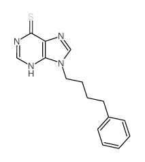 9-(4-phenylbutyl)-3H-purine-6-thione Structure